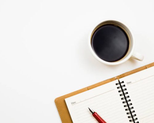 Note on white background, Note for designer, paper pen on white background.